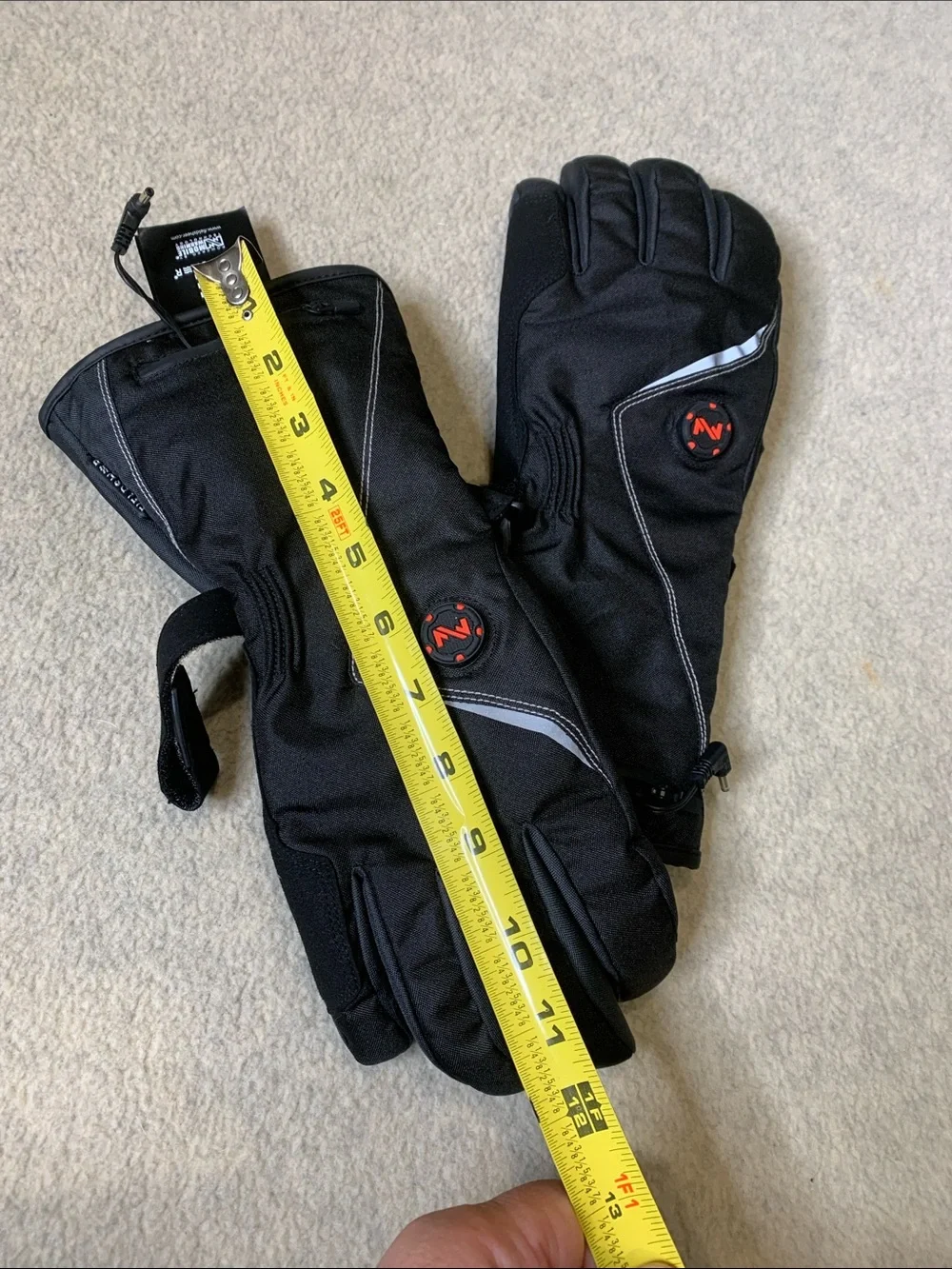 Rechargeable Heated Winter Gloves - Black